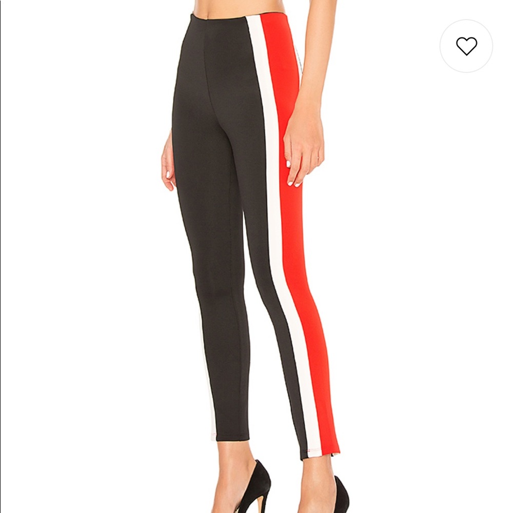 High waisted multicolor stripe trackpants